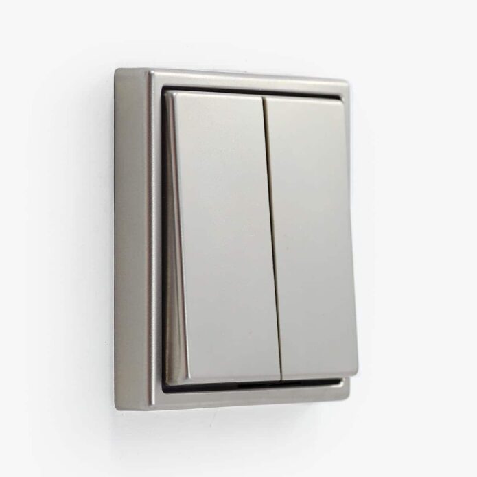 Jung LS990 Stainless Steel double switch