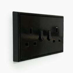 Jung LS990 Black double socket