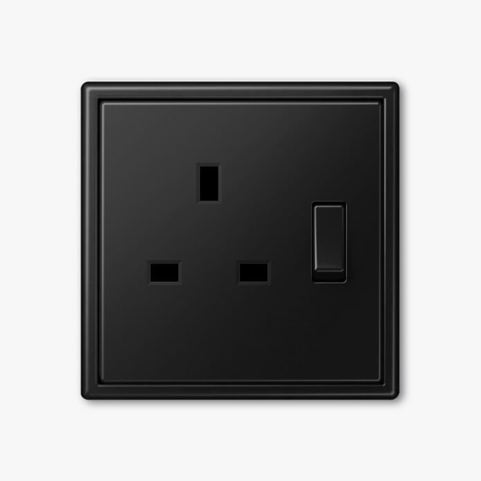 Jung LS 990 Matt Black socket