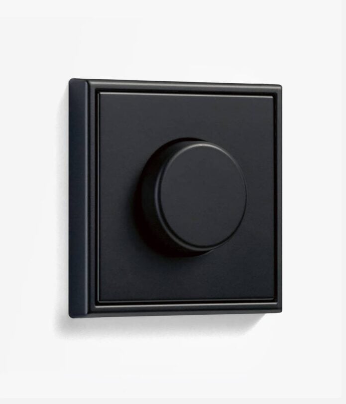 Jung LS990 dimmer switch in matt black