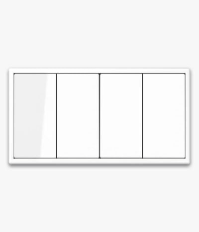 Jung LS 990 White 4-gang light switch