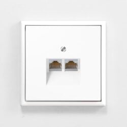 JUNG Ls 990 White dual CAT6 network socket