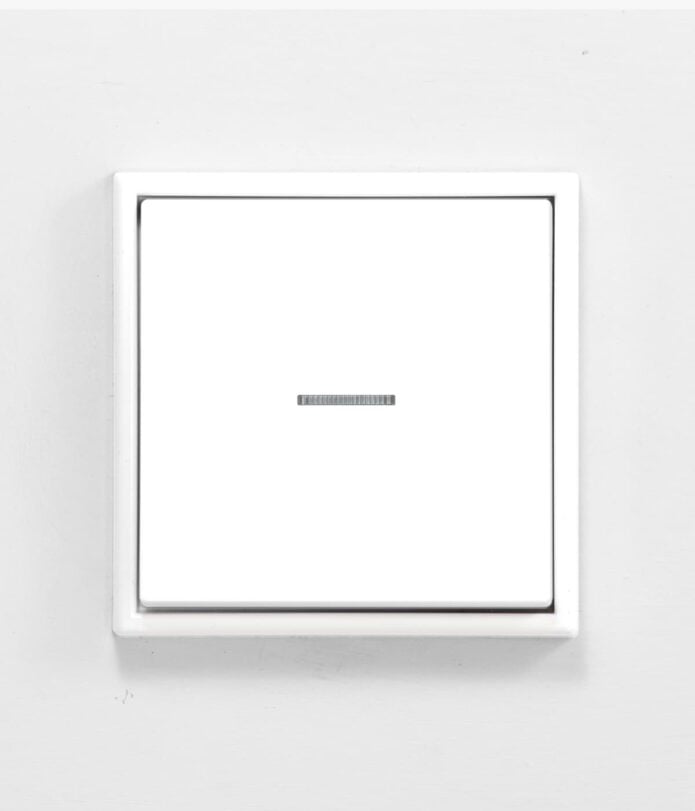 Jung LS990 White isolator switch with light