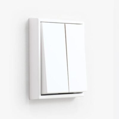 Jung LS990 Matt White double light switch