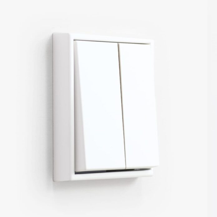 Jung LS990 Matt White double light switch