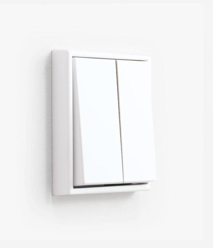 Jung LS990 Matt White double light switch