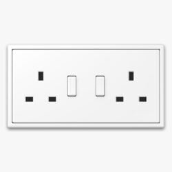 Jung LS 990 Matt White socket