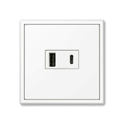 Jung LS 990 Matt White USB charger