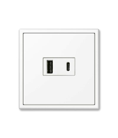 Jung LS 990 Matt White USB charger