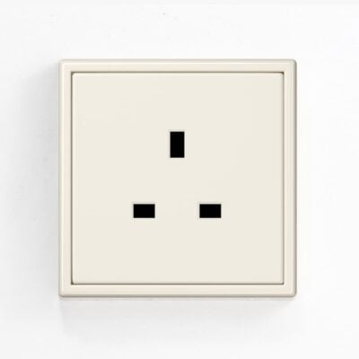 Jung LS 990 Cream single plug socket