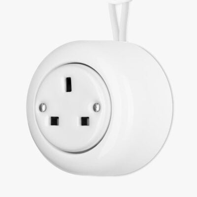 Katy Paty white surface-mounted plug socket
