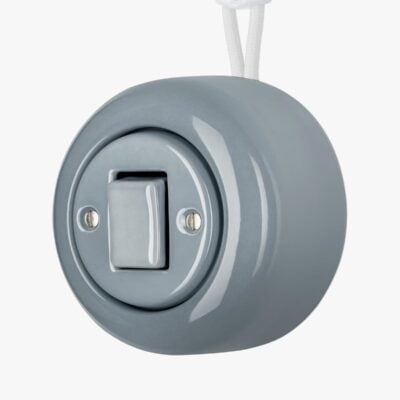 Katy Paty Colona surface mounted porcelain light switch in grey