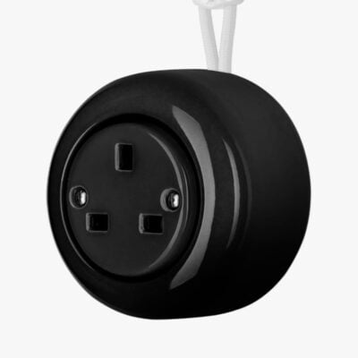 Katy Paty black surface-mounted plug socket