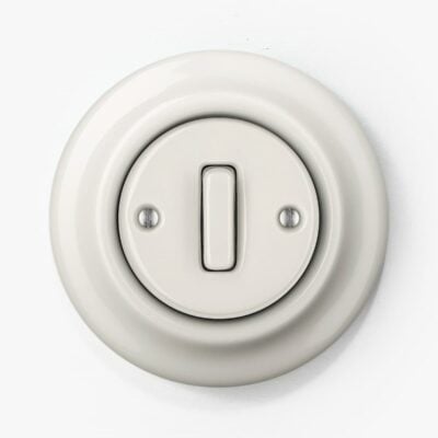 Katy Paty Roo Alba white porcelain light switch