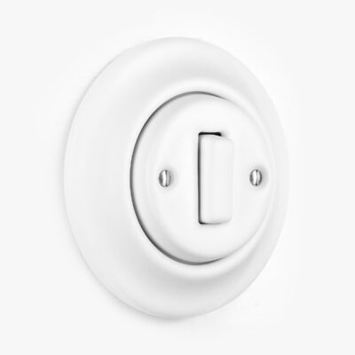 Ceramics from Swtch Katy Paty Roo Alba matt white porcelain light switch