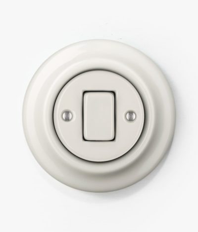 Katy Paty Roo Alba white porcelain light switch