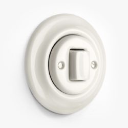 Katy Paty Roo Alba white porcelain light switch