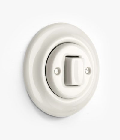 Katy Paty Roo Alba white porcelain light switch