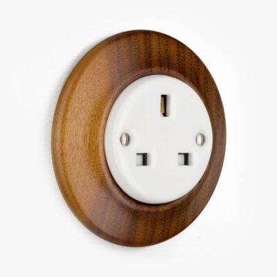 Katy Paty Roo American Walnut wooden plug socket
