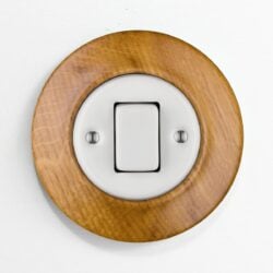 Katy Paty Roo Lignum Oak wooden light switch