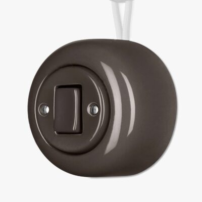 Katy Paty Colona surface mounted porcelain light switch in Brunetum