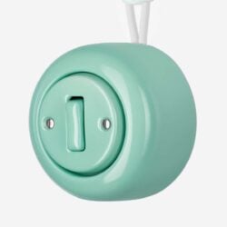 Katy Paty Colona surface mounted porcelain light switch in mint
