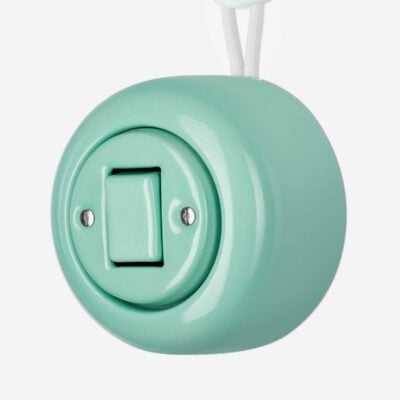 Ceramics from Swtch Katy Paty Colona surface mounted porcelain light switch in mint