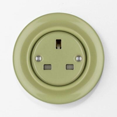 Katy Paty Roo olive green plug socket