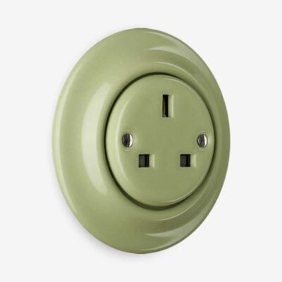 Katy Paty Roo olive green plug socket