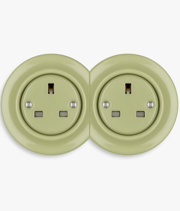 Katy Paty Roo olive green plug socket