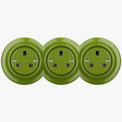 Roo Colours Green Triple Socket