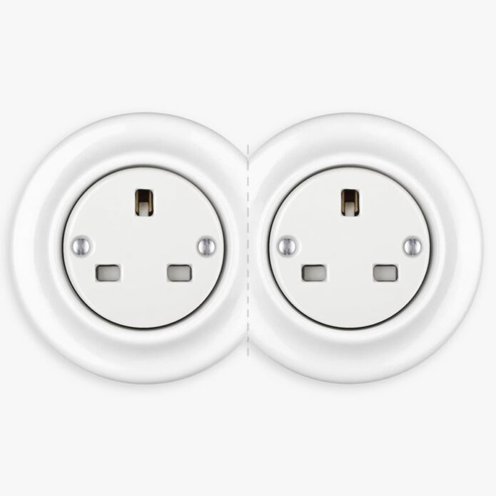 Katy Paty Roo double socket in white