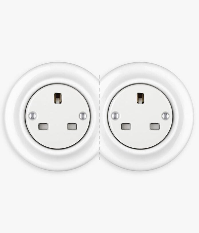 Katy Paty Roo double socket in white