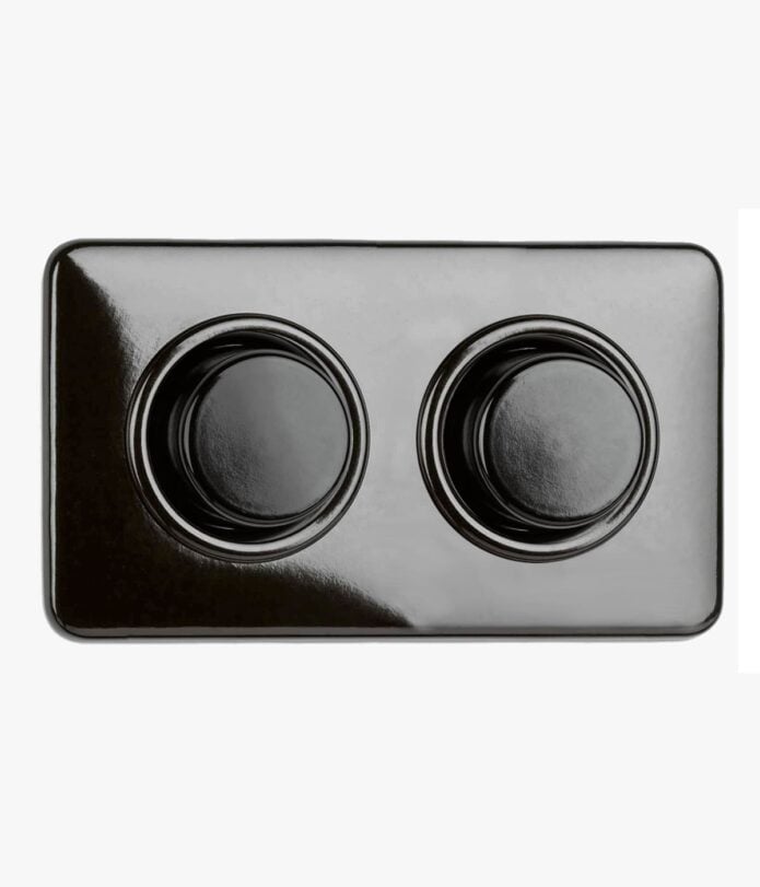 Bakelite Double Dimmer, square