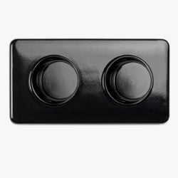 Bakelite Double Dimmer, square