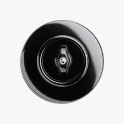 THPG Bakelite rotary light switch, round