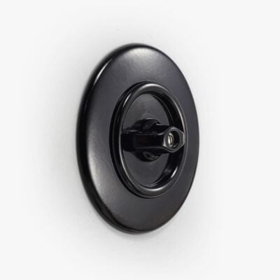 THPG Bakelite rotary light switch, round
