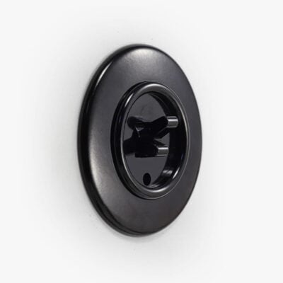 THPG Bakelite double toggle light switch, round