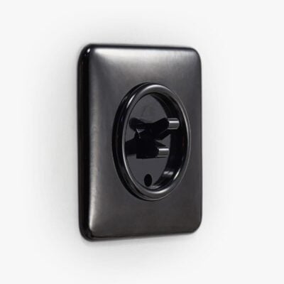 THPG Bakelite double toggle light switch, square