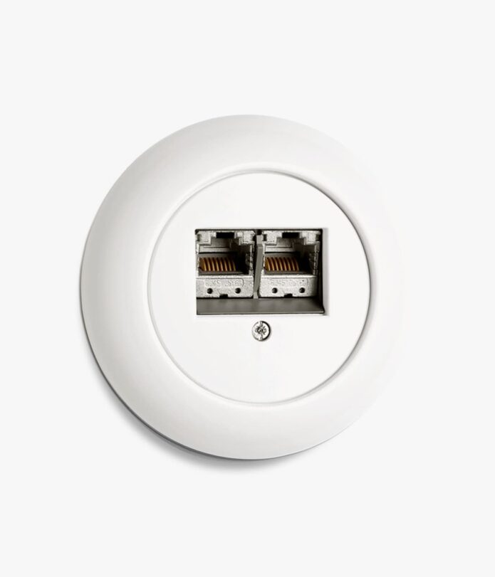 THPG Porcelain dual network socket